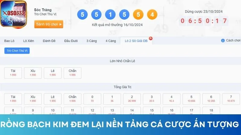 Rồng Bạch Kim là nền tảng lô đề trực tuyến đẳng cấp